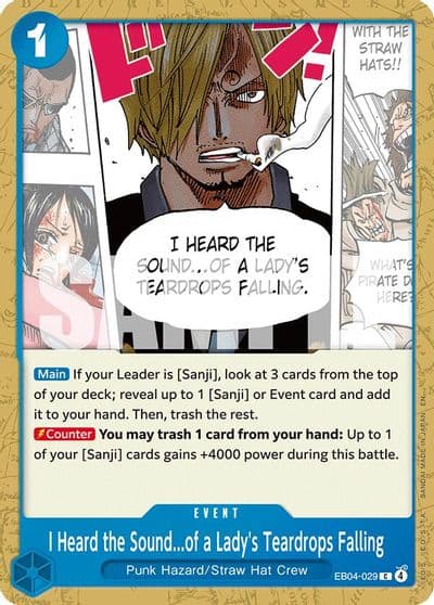 I Heard the Soundof a Ladys Teardrops Falling The Azure Sea's Seven One Piece card