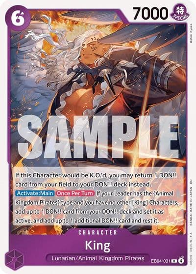 King The Azure Sea's Seven One Piece card