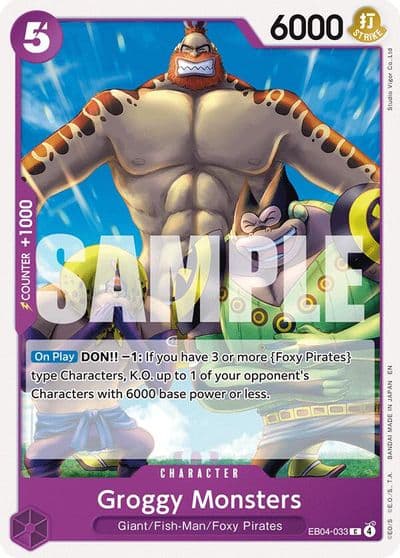 Groggy Monsters The Azure Sea's Seven One Piece card