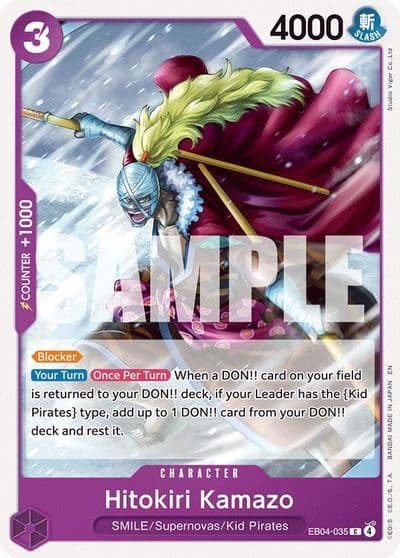 Hitokiri Kamazo The Azure Sea's Seven One Piece card