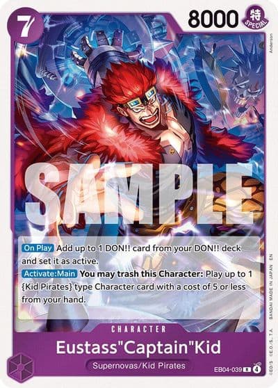 EustassCaptainKid EB04 039 The Azure Sea's Seven One Piece card