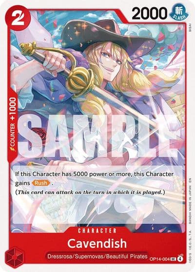 Cavendish The Azure Sea's Seven One Piece card