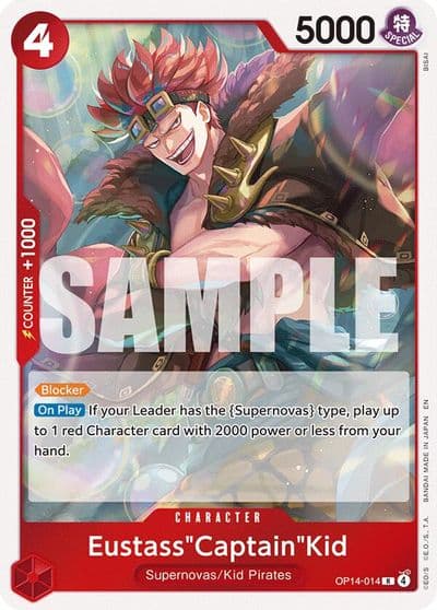 EustassCaptainKid OP14 014 The Azure Sea's Seven One Piece card