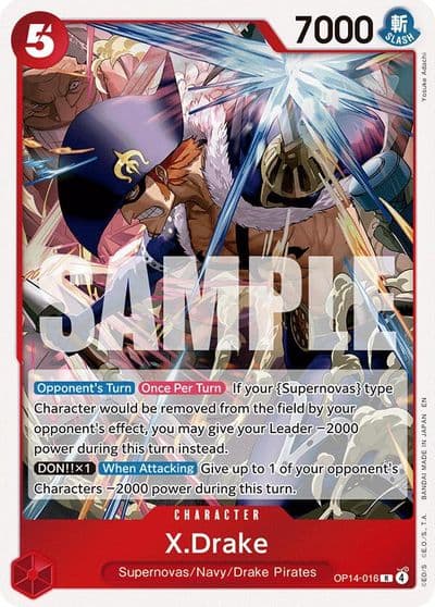 XDrake The Azure Sea's Seven One Piece card