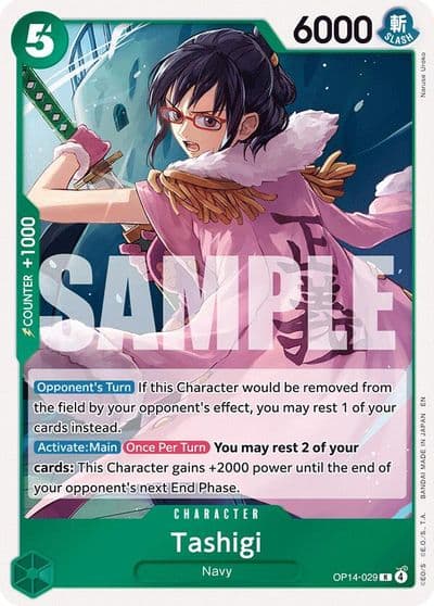 Tashigi The Azure Sea's Seven One Piece card