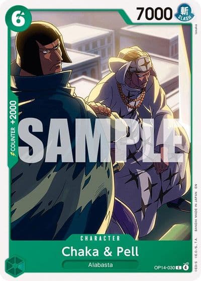 Chaka and Pell OP14 030 The Azure Sea's Seven One Piece card