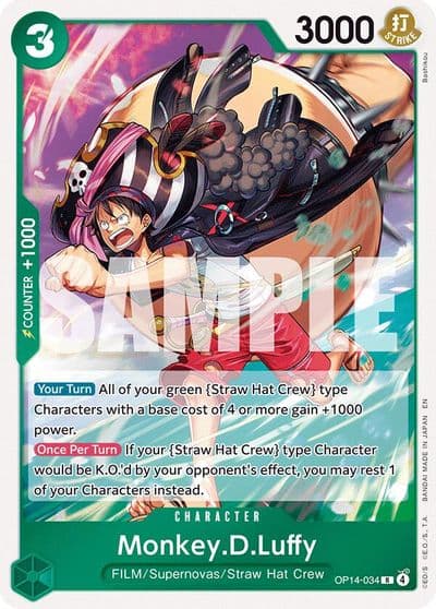 MonkeyDLuffy OP14 34 The Azure Sea's Seven One Piece card