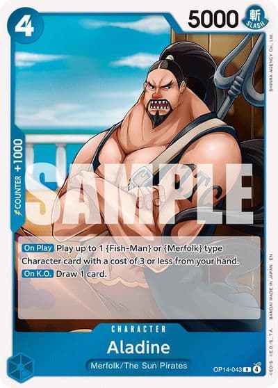 Aladine The Azure Sea's Seven One Piece card
