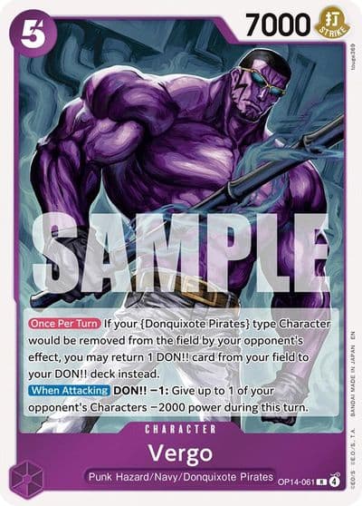Vergo The Azure Sea's Seven One Piece card