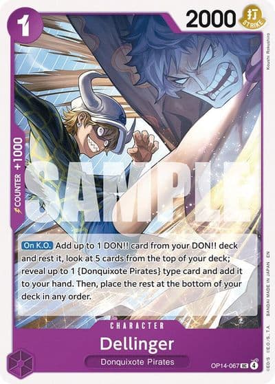 Dellinger The Azure Sea's Seven One Piece card