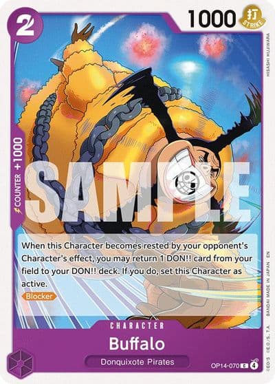 Buffalo The Azure Sea's Seven One Piece card