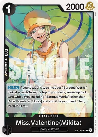 MissValentineMikita The Azure Sea's Seven One Piece card