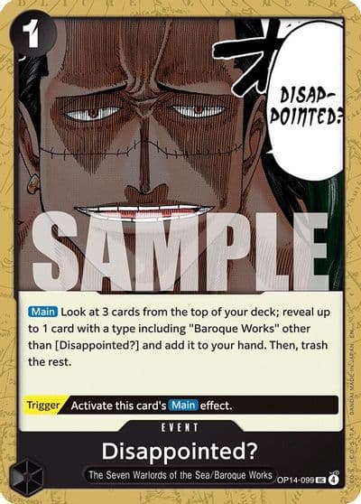 Disappointed The Azure Sea's Seven One Piece card