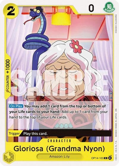 Gloriosa Grandma Nyon The Azure Sea's Seven One Piece card