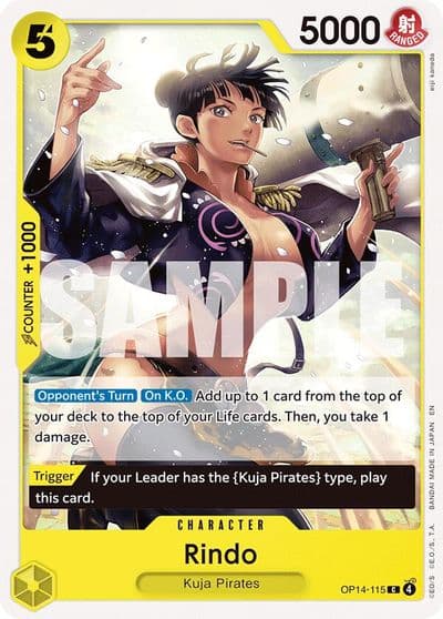 Rindo The Azure Sea's Seven One Piece card
