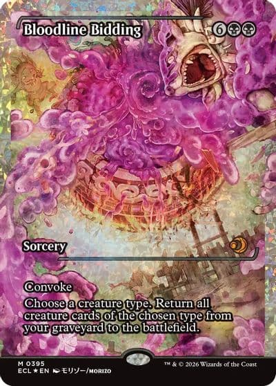 Bloodline Bidding Showcase Fracture Foil Lorwyn Eclipsed Magic card