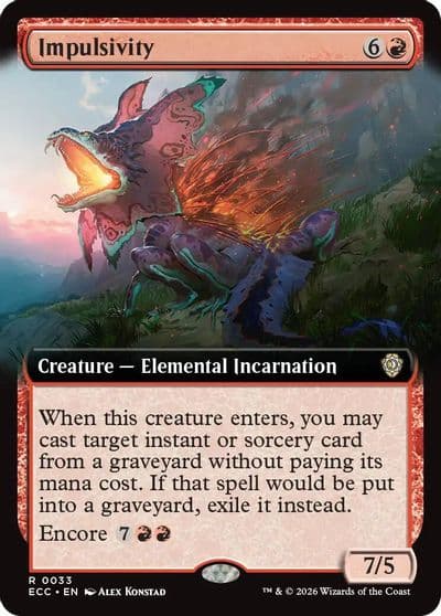 Impulsivity Extended Art Commander: Lorwyn Eclipsed Magic card