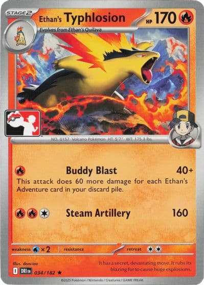 Ethan's Typhlosion Prize Pack Series Cards Pokemon card