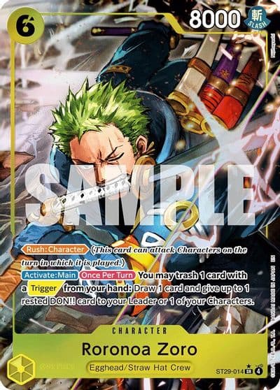 Roronoa Zoro Full Art Starter Deck 29: Egghead One Piece card