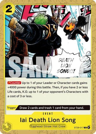 Iai Death Lion Song Starter Deck 29: Egghead One Piece card