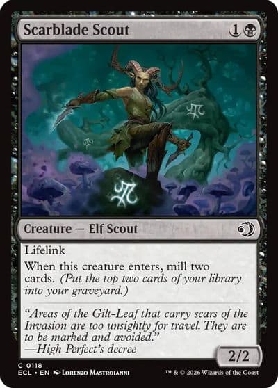 Scarblade Scout Lorwyn Eclipsed Magic card