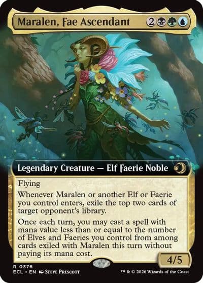 Maralen Fae Ascendant Extended Art Lorwyn Eclipsed Magic card