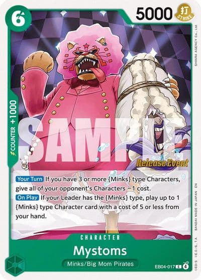 Mystoms The Azure Sea's Seven Release Event Cards One Piece card