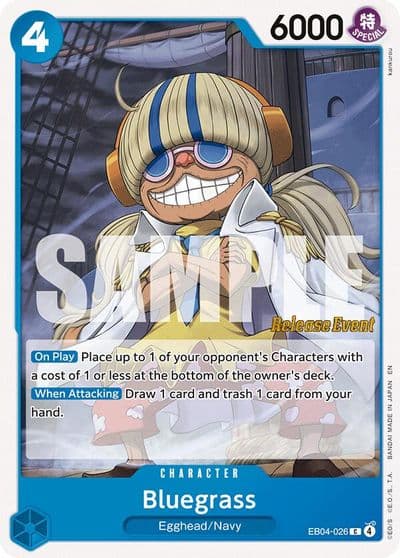 Bluegrass The Azure Sea's Seven Release Event Cards One Piece card