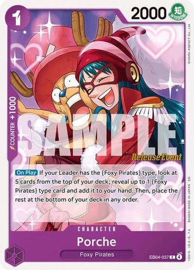 Porche The Azure Sea's Seven Release Event Cards One Piece card