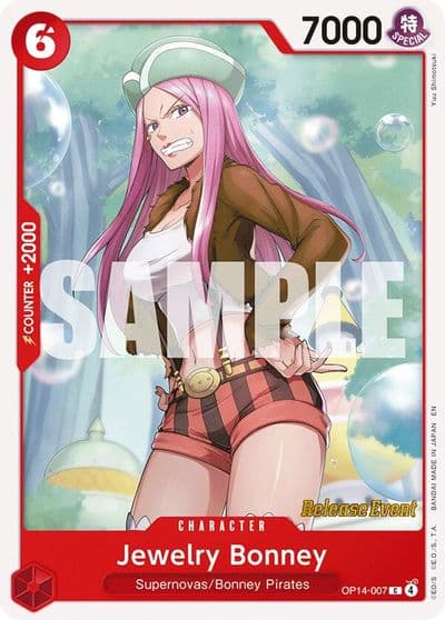 Jewelry Bonney The Azure Sea's Seven Release Event Cards One Piece card