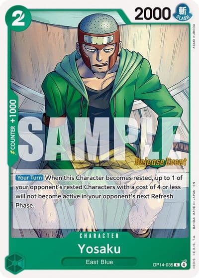 Yosaku The Azure Sea's Seven Release Event Cards One Piece card