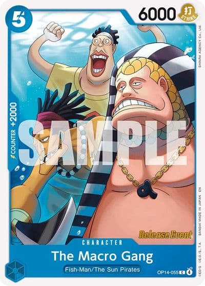 The Macro Gang The Azure Sea's Seven Release Event Cards One Piece card