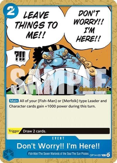 Dont Worry Im Here The Azure Sea's Seven Release Event Cards One Piece card