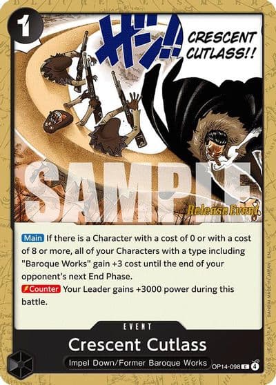 Crescent Cutlass The Azure Sea's Seven Release Event Cards One Piece card