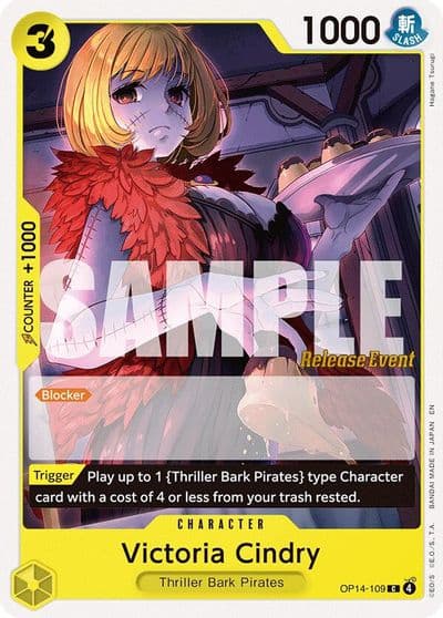 Victoria Cindry The Azure Sea's Seven Release Event Cards One Piece card