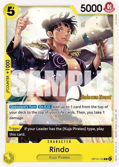 Rindo The Azure Sea's Seven Release Event Cards One Piece card