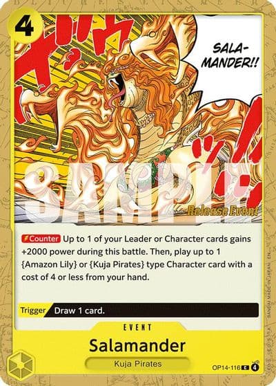Salamander The Azure Sea's Seven Release Event Cards One Piece card