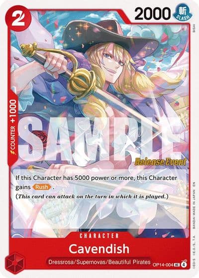 Cavendish The Azure Sea's Seven Release Event Cards One Piece card