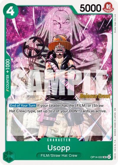 Usopp The Azure Sea's Seven Release Event Cards One Piece card