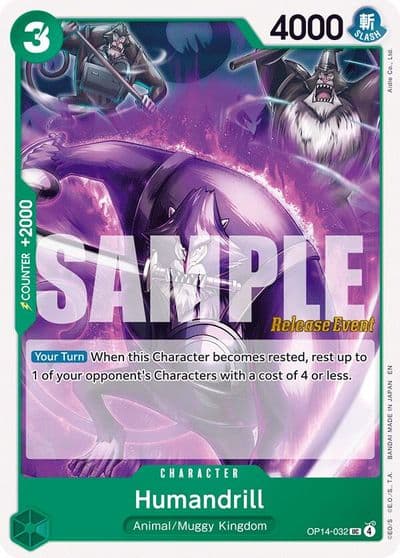 Humandrill The Azure Sea's Seven Release Event Cards One Piece card
