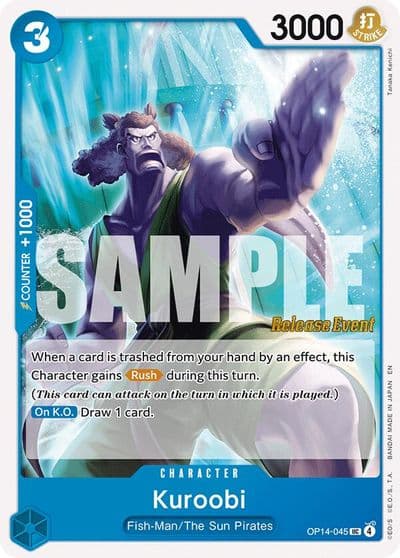 Kuroobi The Azure Sea's Seven Release Event Cards One Piece card