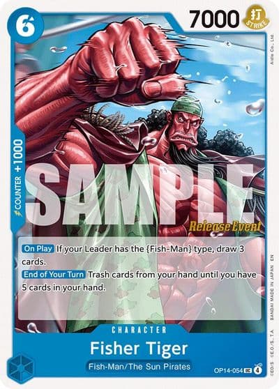 Fisher Tiger The Azure Sea's Seven Release Event Cards One Piece card