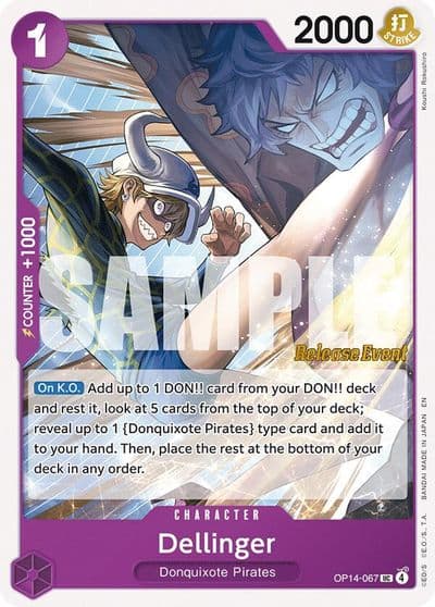 Dellinger The Azure Sea's Seven Release Event Cards One Piece card