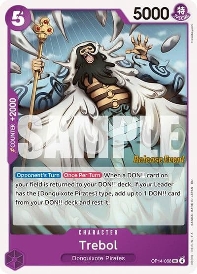 Trebol The Azure Sea's Seven Release Event Cards One Piece card