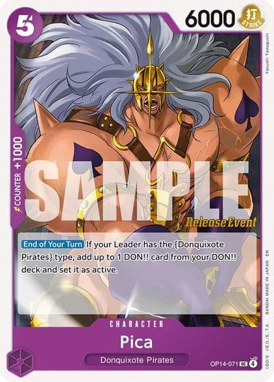 Pica The Azure Sea's Seven Release Event Cards One Piece card