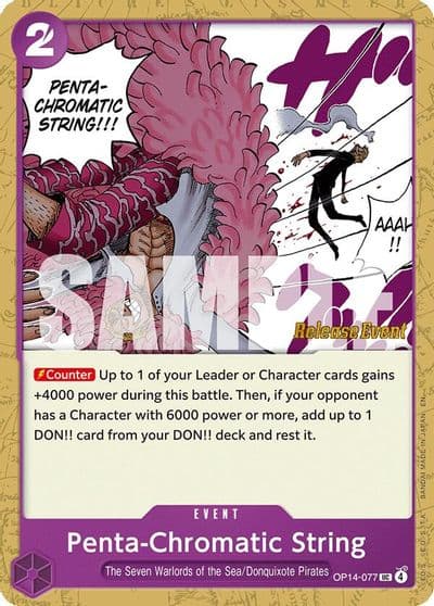 Penta Chromatic String The Azure Sea's Seven Release Event Cards One Piece card