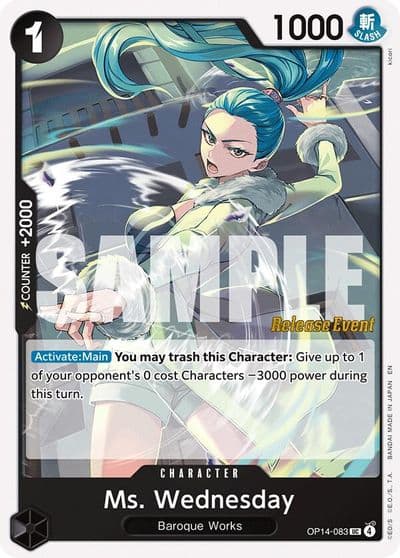 Ms Wednesday The Azure Sea's Seven Release Event Cards One Piece card