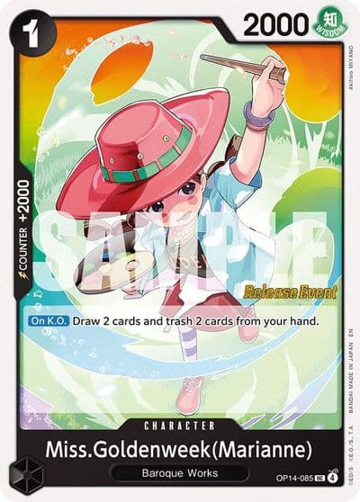 MissGoldenweekMarianne The Azure Sea's Seven Release Event Cards One Piece card