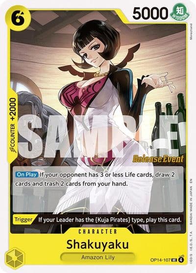 Shakuyaku The Azure Sea's Seven Release Event Cards One Piece card
