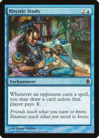 Rhystic Study Commander's Arsenal Magic card